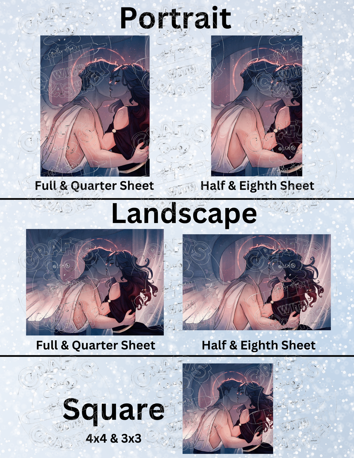 "Eros and Psyche" by ©ChrissaBug Premium Decorative Release Papers for Diamond Painting