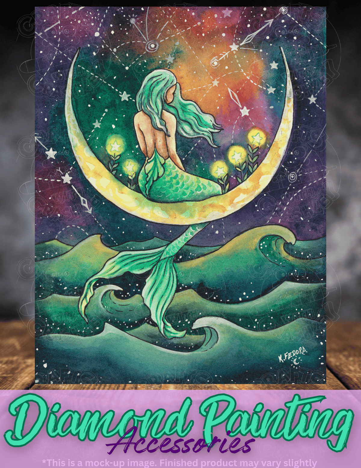"Time with the Moon" by ©Kat Fedora Premium Accessories for Diamond Painting