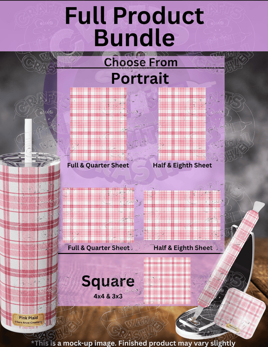 "Pink Plaid" by ©Sara Anne Creations Premium Accessories for Diamond Painting
