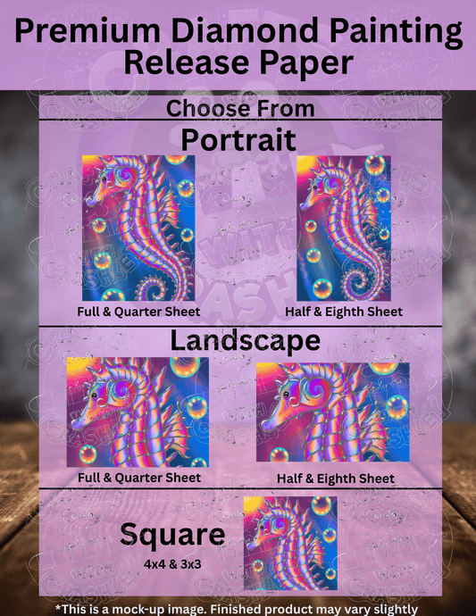 "Rainbow Seahorse" by ©Emma Casey Premium Accessories for Diamond Painting