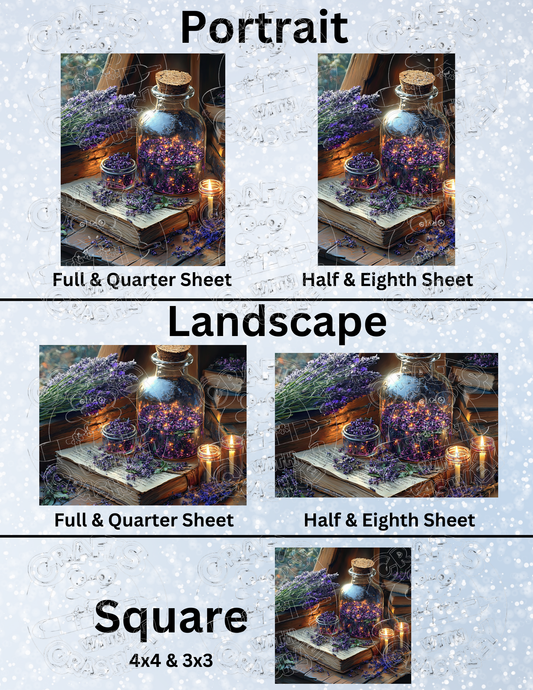 "Lavender Magic" by ©Claudia McKinney Premium Decorative Release Papers for Diamond Painting