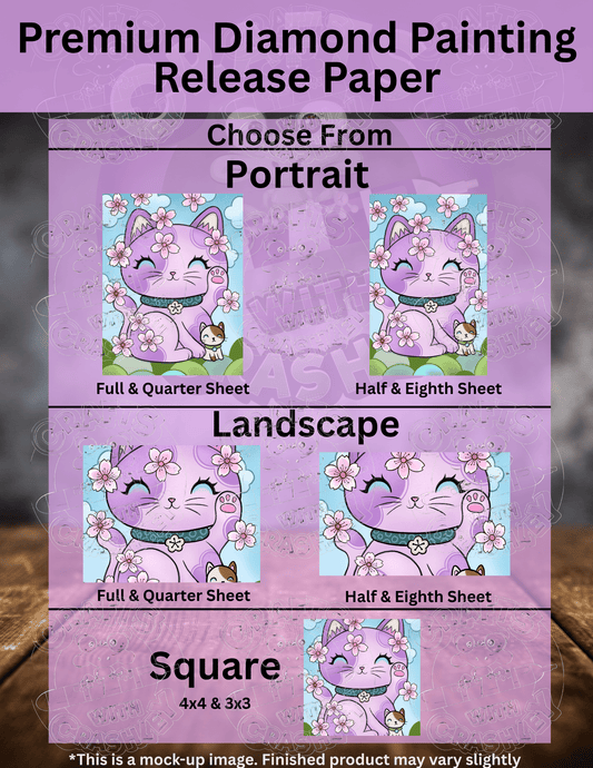 "Lucky Cat Sakura" by ©Jeremiah Ketner Premium Accessories for Diamond Painting