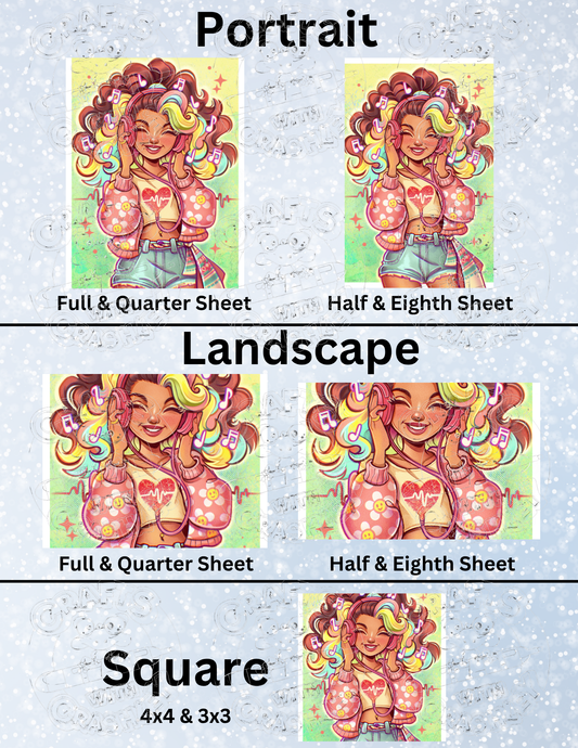 "Listen to Your Heart" by ©Mrs Butter D Premium Decorative Release Papers for Diamond Painting