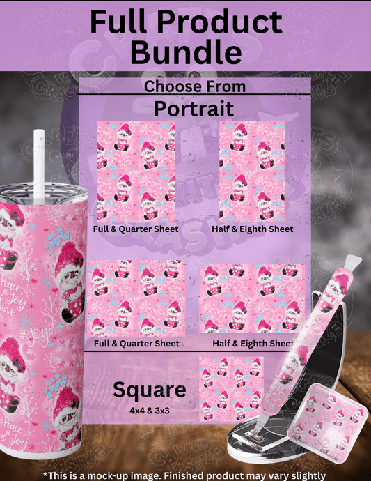 "Pink Snowman Pattern" by ©Sheena Pike Premium Accessories for Diamond Painting