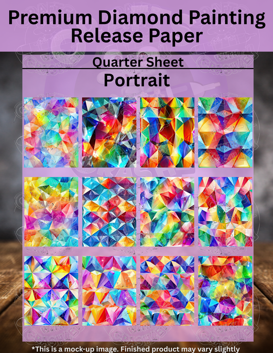 Rainbow Diamonds Combo Pack Premium Release Paper for Diamond Painting