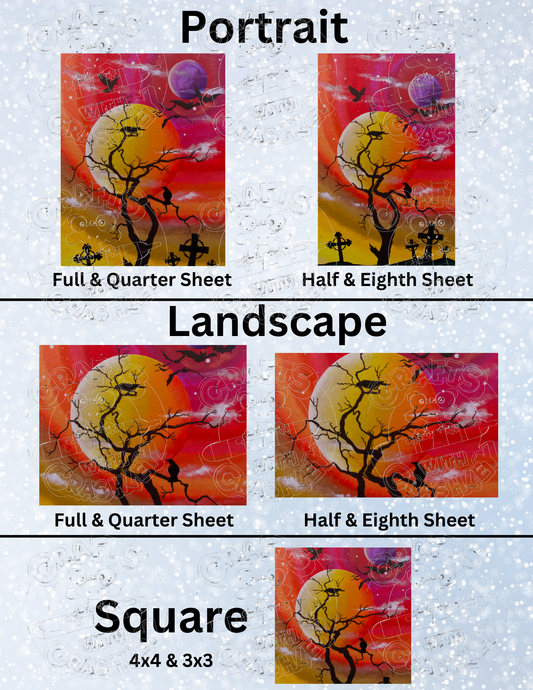 "All Hallows Glow" by ©Deborah Malcolm Premium Decorative Release Papers for Diamond Painting