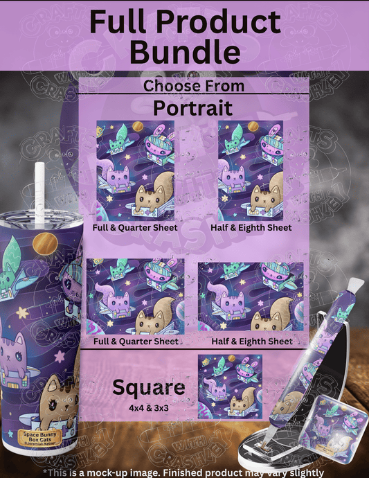 "Space Bunny Box Cats" by ©Jeremiah Ketner Premium Accessories for Diamond Painting