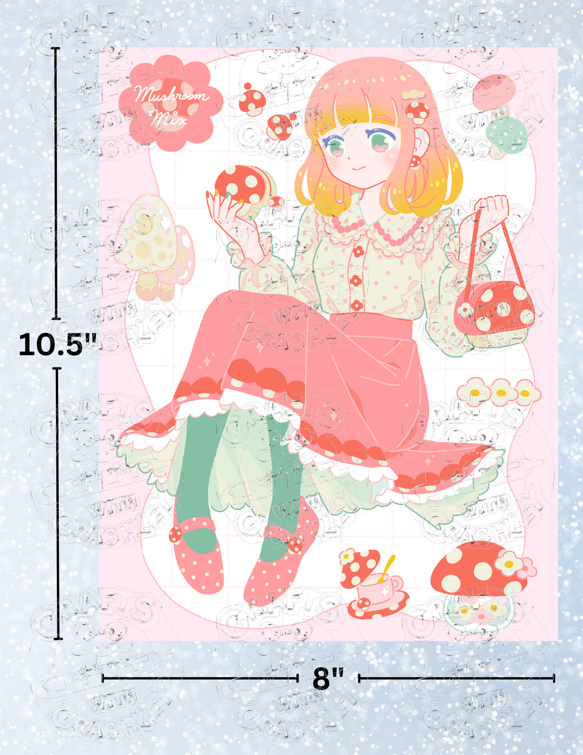 "Mushroom Mix" by ©Hiroko Hashimoto Premium Decorative Release Papers for Diamond Painting