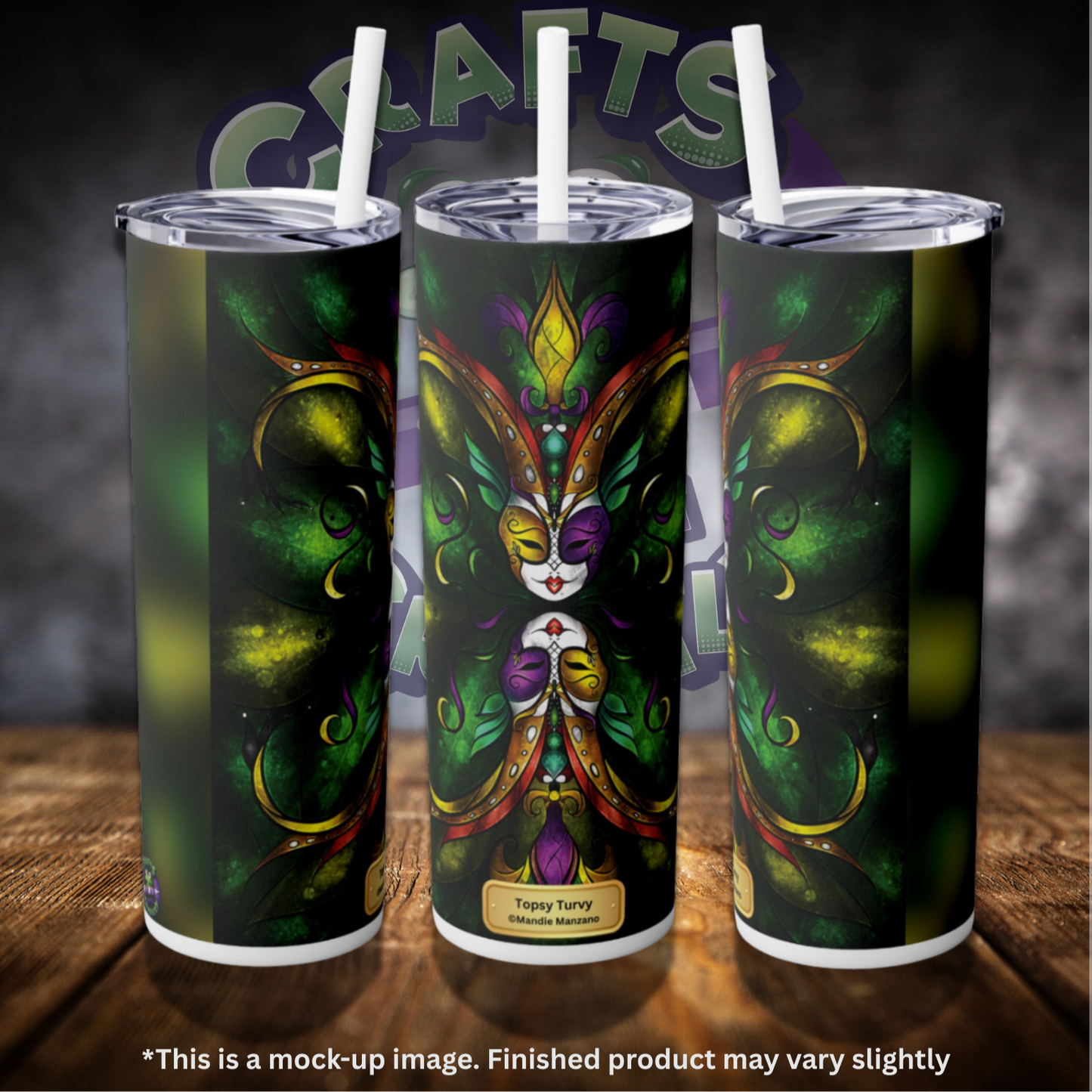 Topsy Turvy by ©Mandie Manzano 20oz Skinny Tumbler