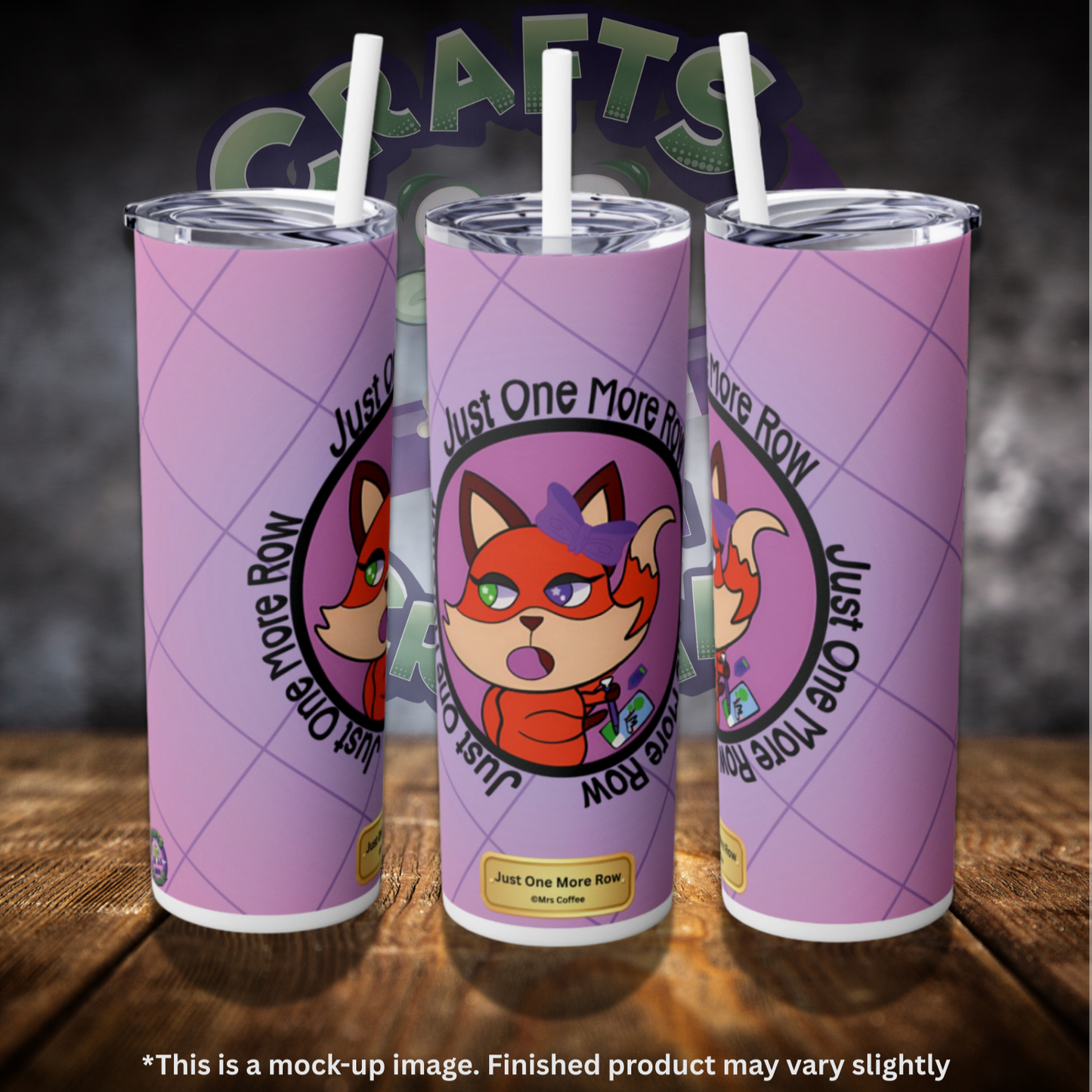 Just One More Row by ©Mrs Coffee 20oz Skinny Tumbler