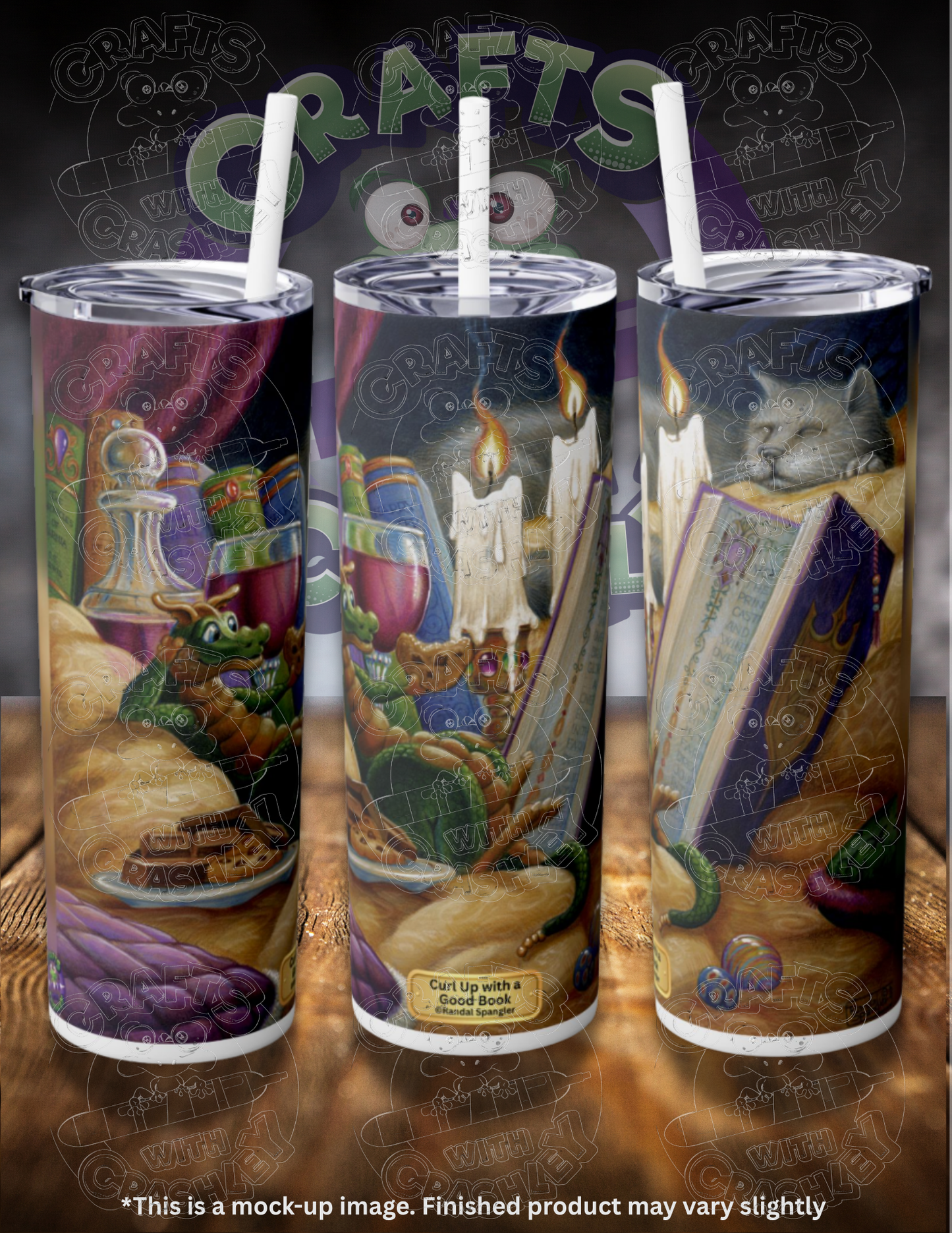 Curl Up with a Good Book by ©Randal Spangler 20oz Skinny Tumbler