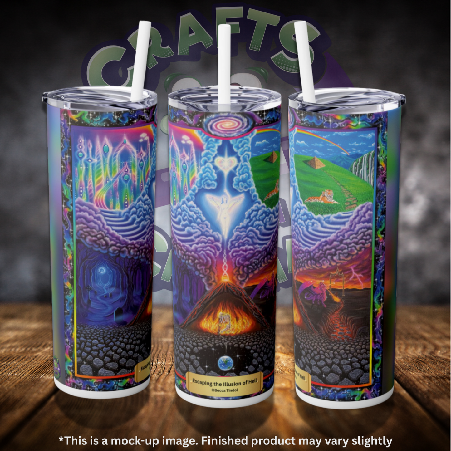 Escaping the Illusion of Hell by ©Becca Tindol 20oz Skinny Tumbler