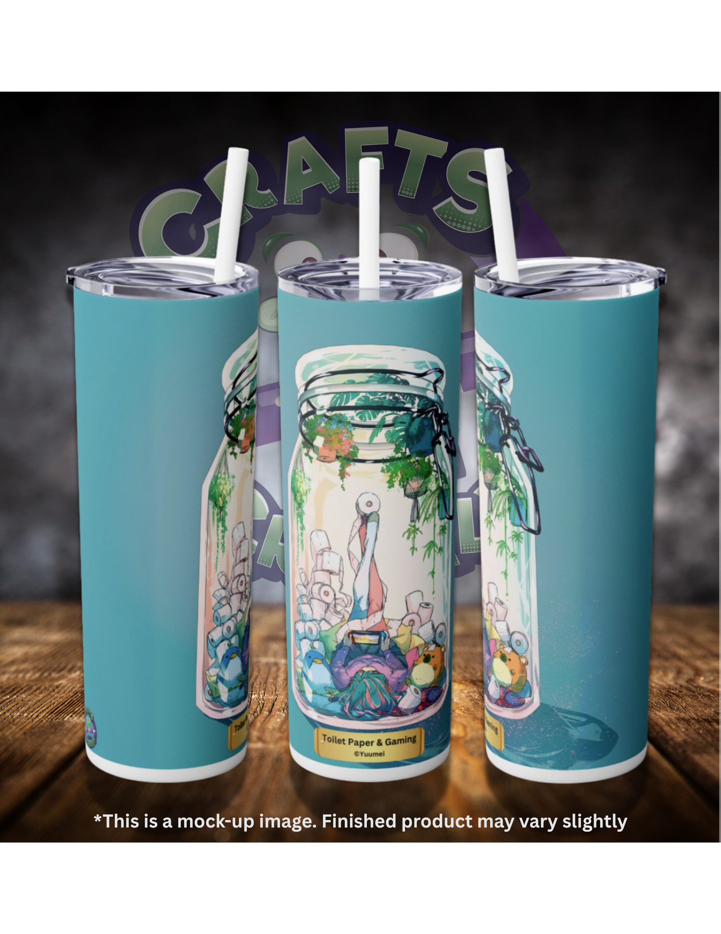 Toilet Paper & Gaming by ©Yuumei 20oz Skinny Tumbler