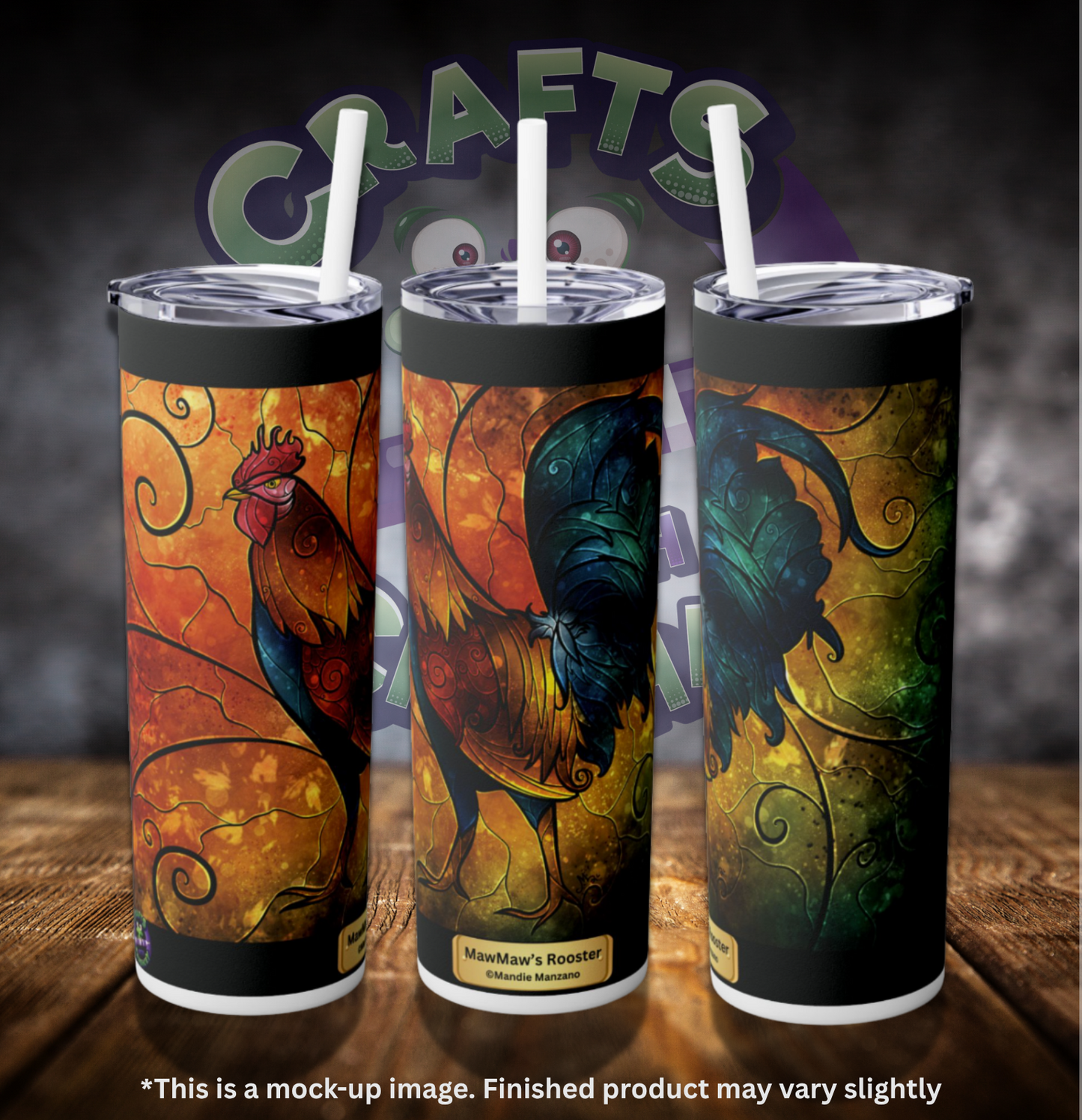 MawMaw's Rooster by ©Mandie Manzano 20oz Skinny Tumbler