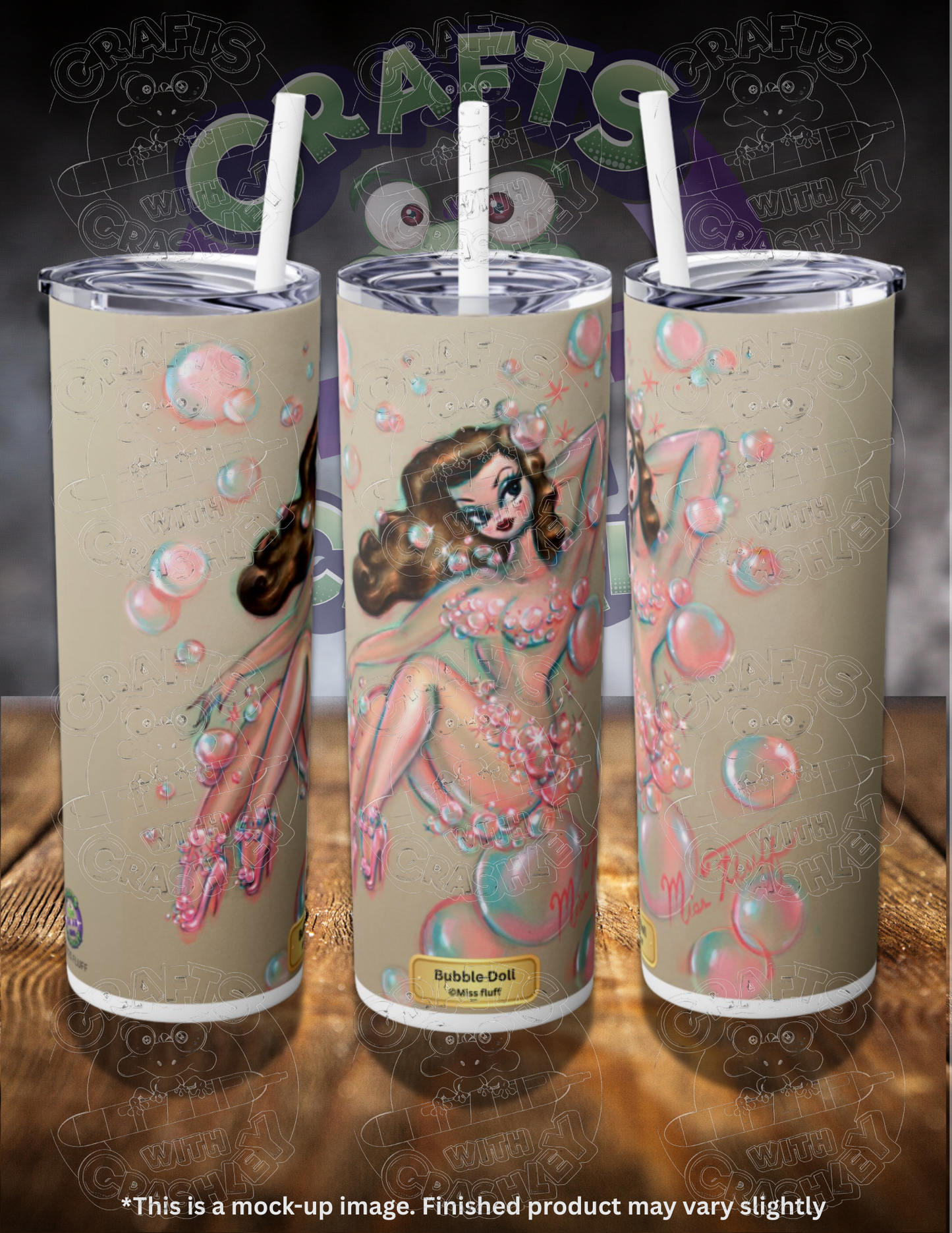 Bubble Doll by ©Miss Fluff 20oz Skinny Tumbler