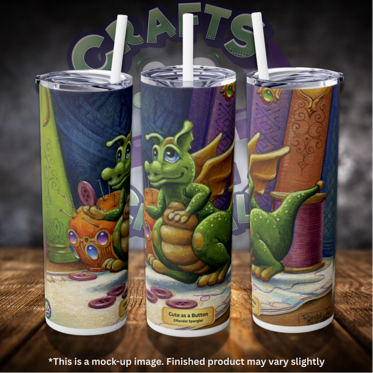 Cute as a Button by ©Randal Spangler 20oz Skinny Tumbler