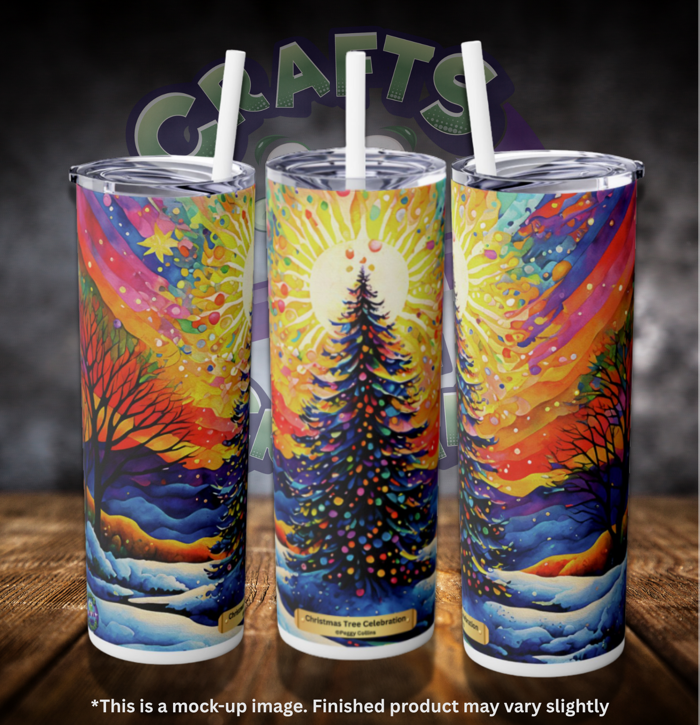 Christmas Tree Celebration By ©Peggy Collins 20oz Skinny Tumbler