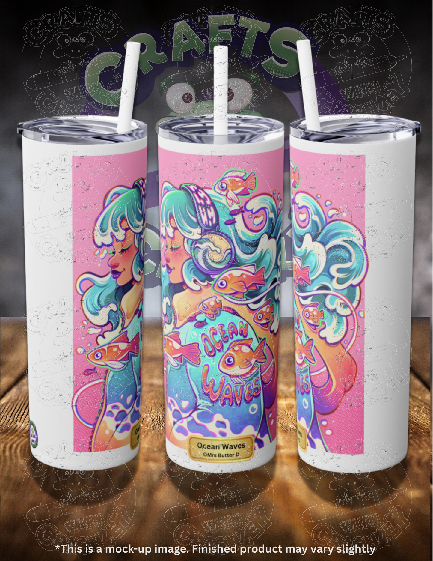 Ocean Waves by ©Mrs Butter D 20oz Skinny Tumbler