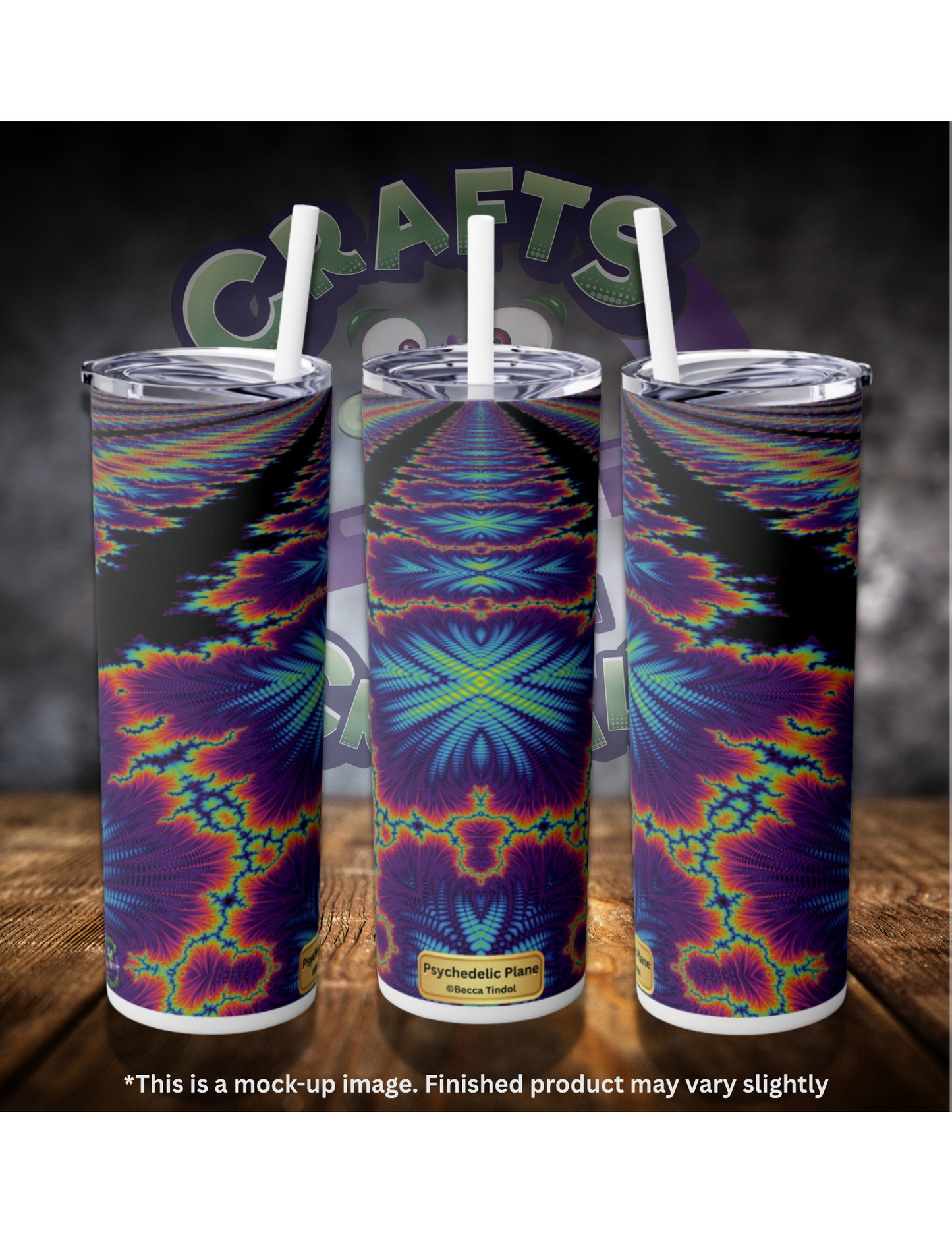 Psychedelic Plane by ©Becca Tindol 20oz Skinny Tumbler