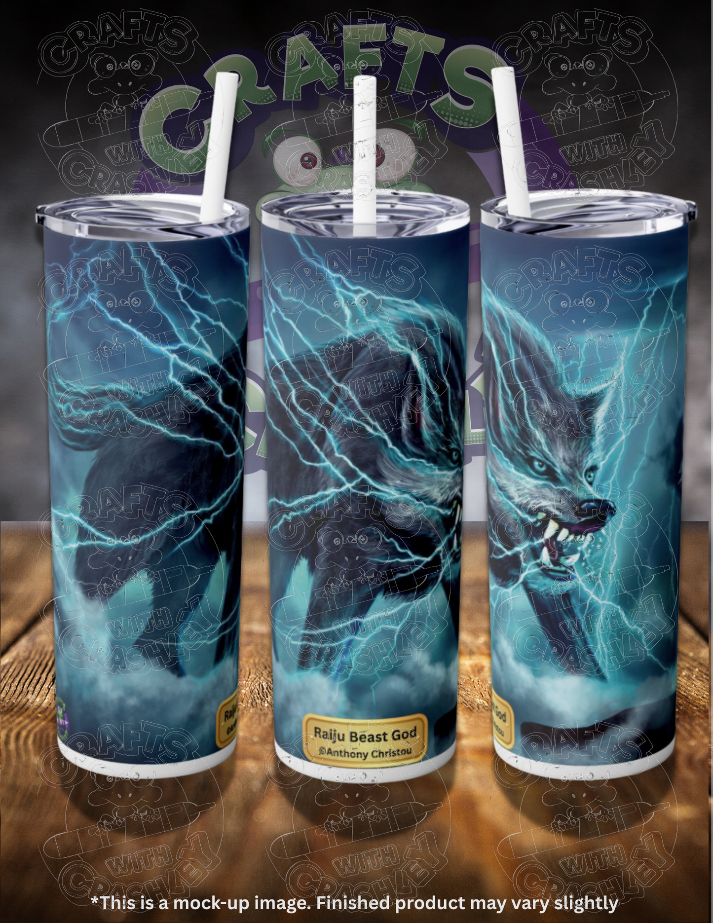 Raiju Beast God by ©Anthony Christou 20oz Skinny Tumbler