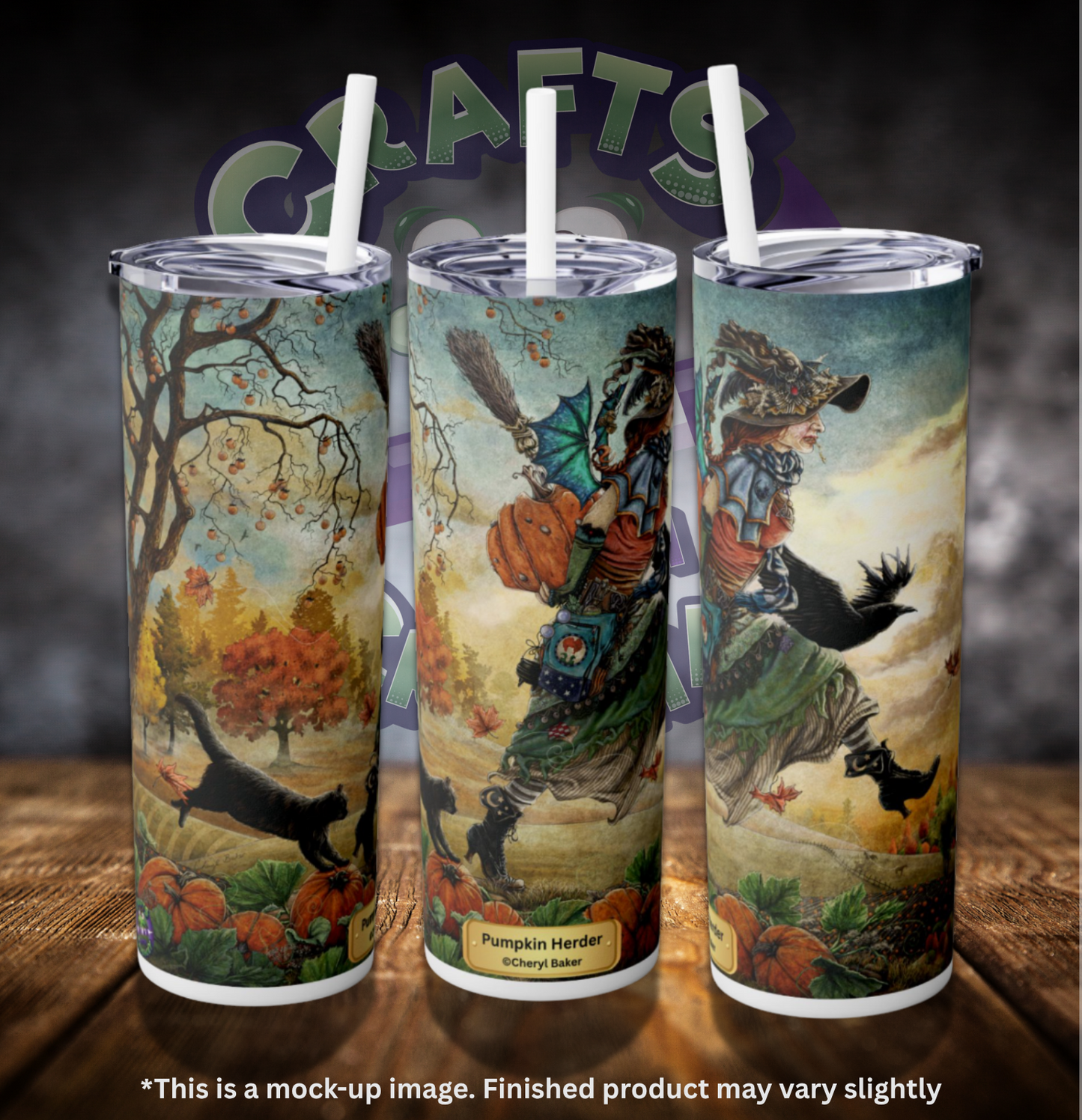 Pumpkin Herder by ©Cheryl Baker 20oz Skinny Tumbler