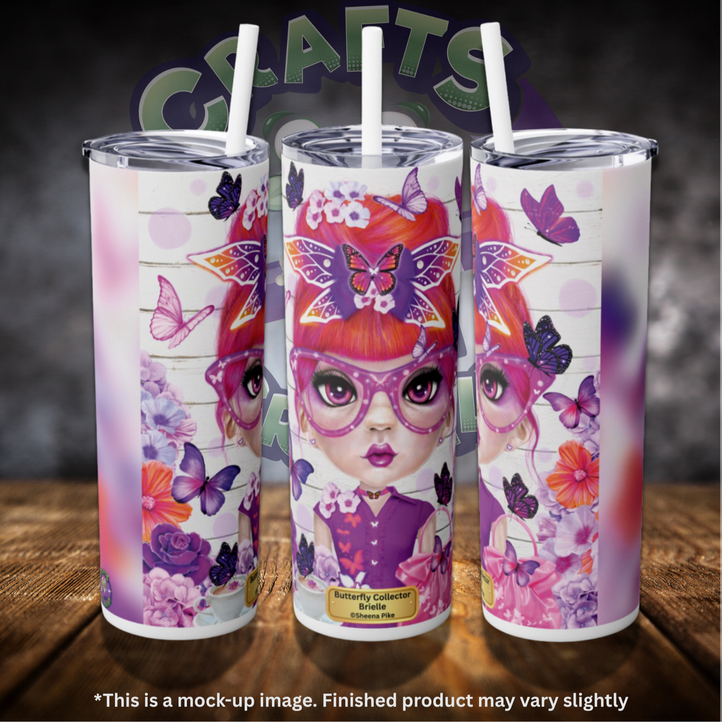 Butterfly Collector Brielle by ©Sheena Pike 20oz Skinny Tumbler