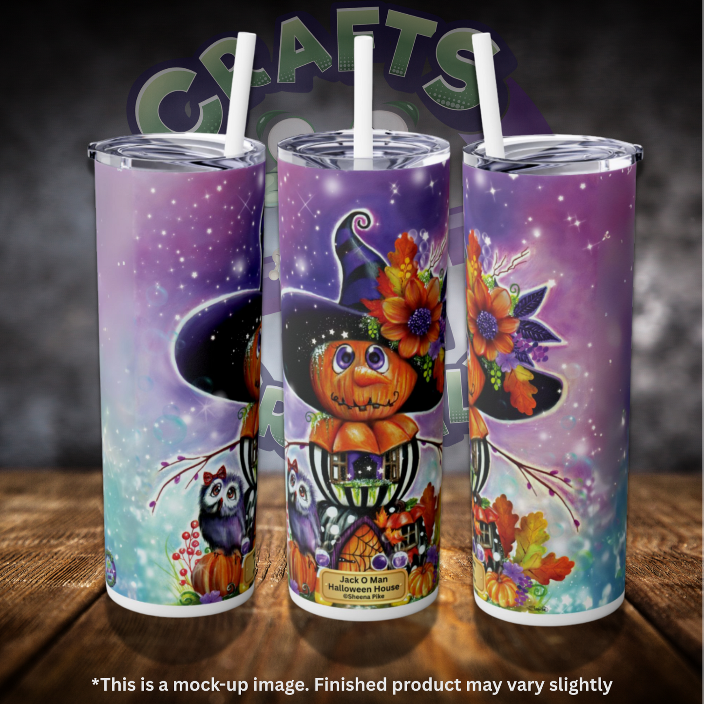 Jack O Man Halloween House by ©Sheena Pike 20oz Skinny Tumbler