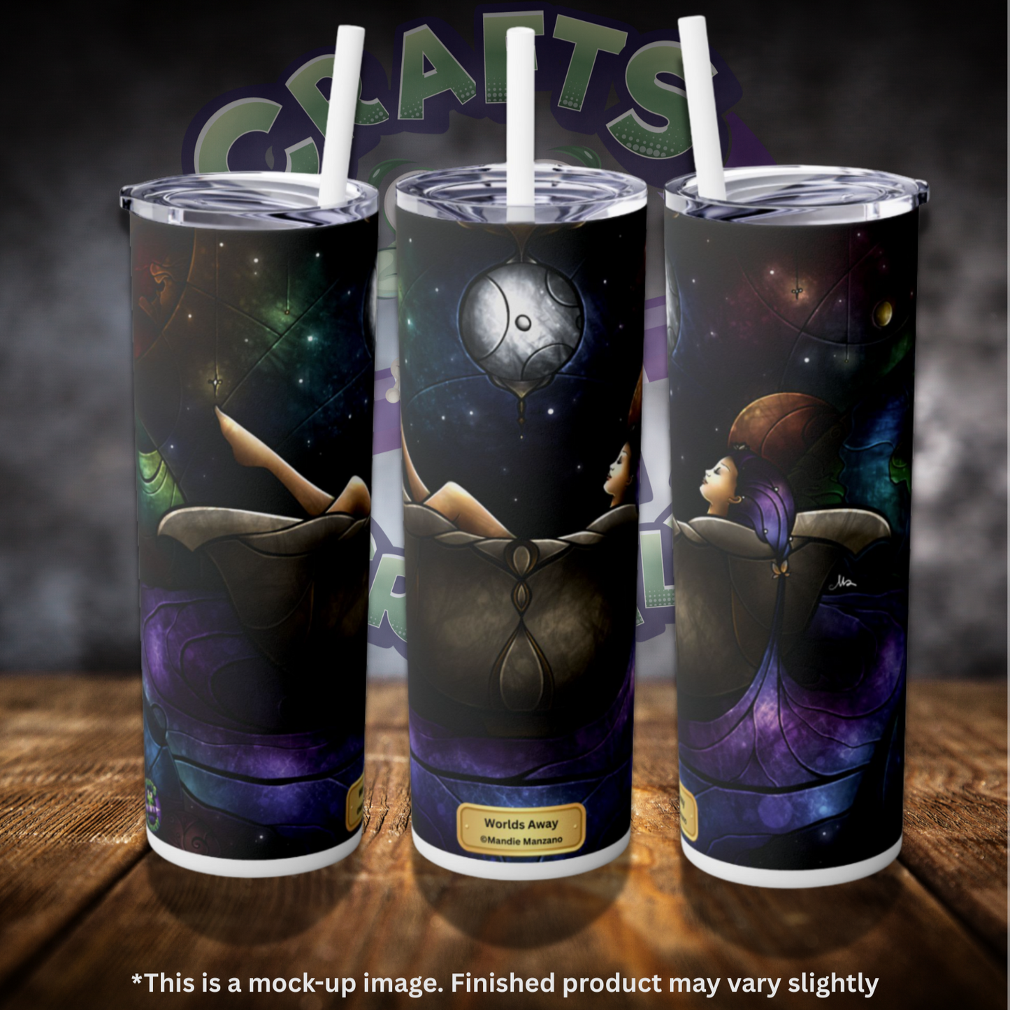 Worlds Away by ©Mandie Manzano 20oz Skinny Tumbler