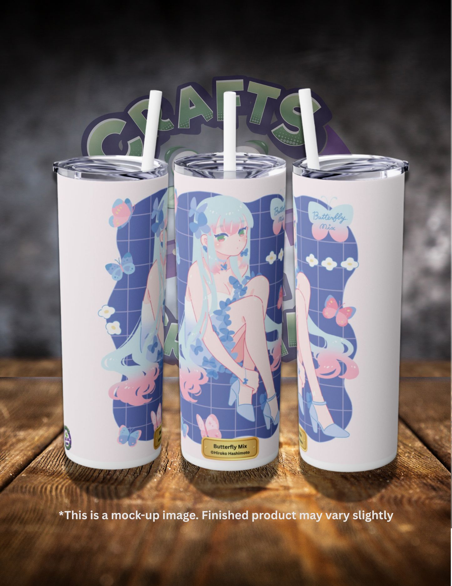 Butterfly Mix by ©Hiroko Hashimoto 20oz Skinny Tumbler