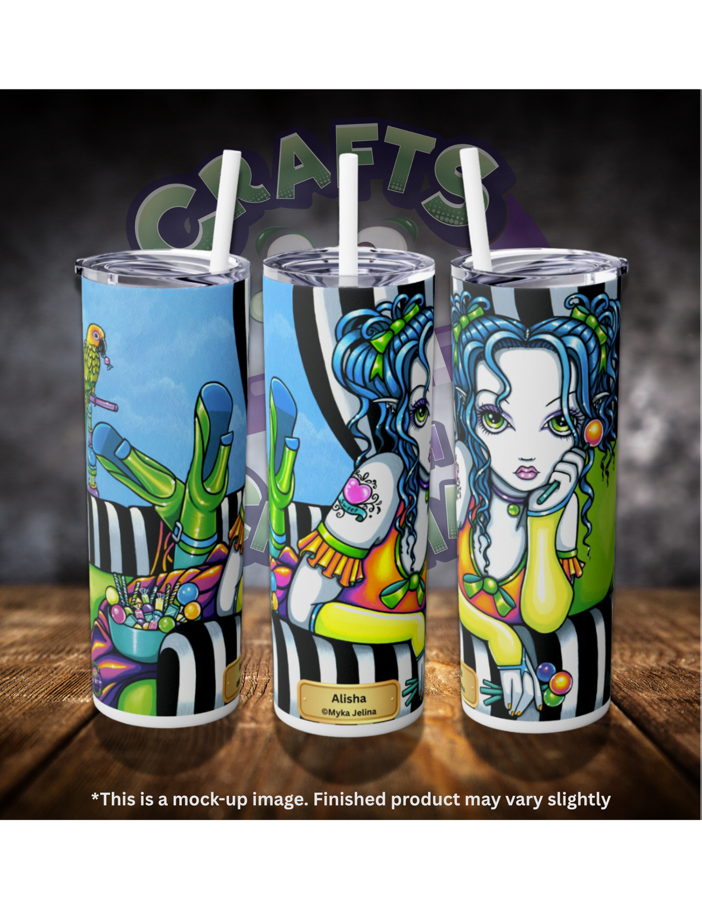 Alisha by ©Myka Jelina 20oz Skinny Tumbler