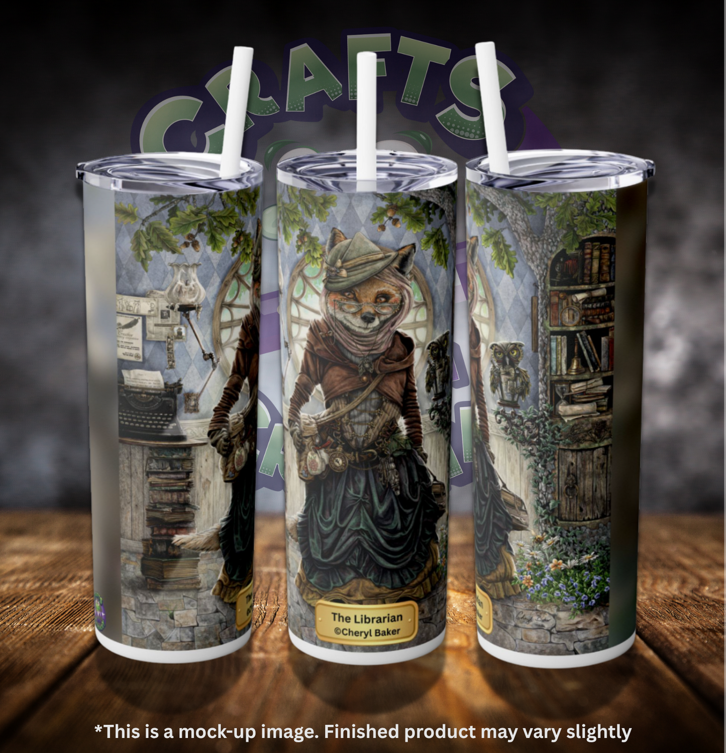 The Librarian by ©Cheryl Baker 20oz Skinny Tumbler