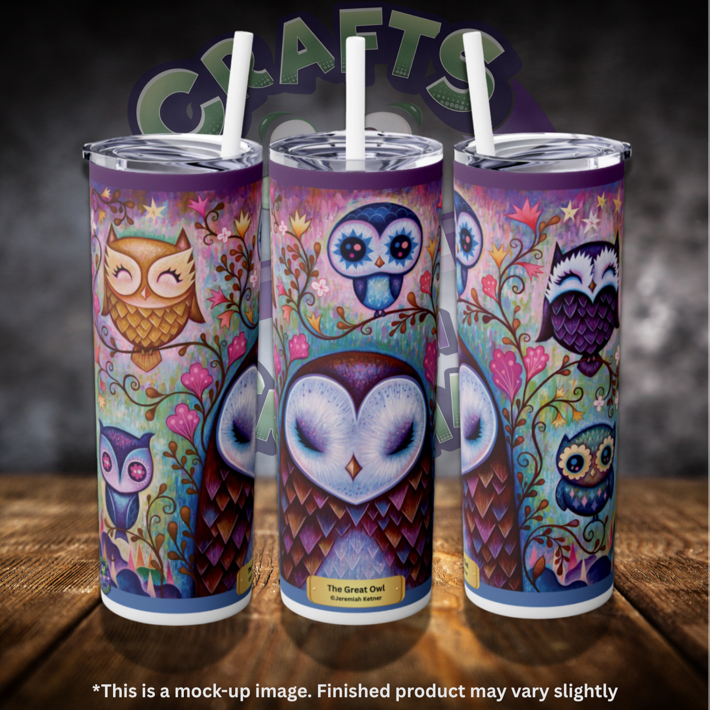 The Great Big Owl by ©Jeremiah Ketner 20oz Skinny Tumbler