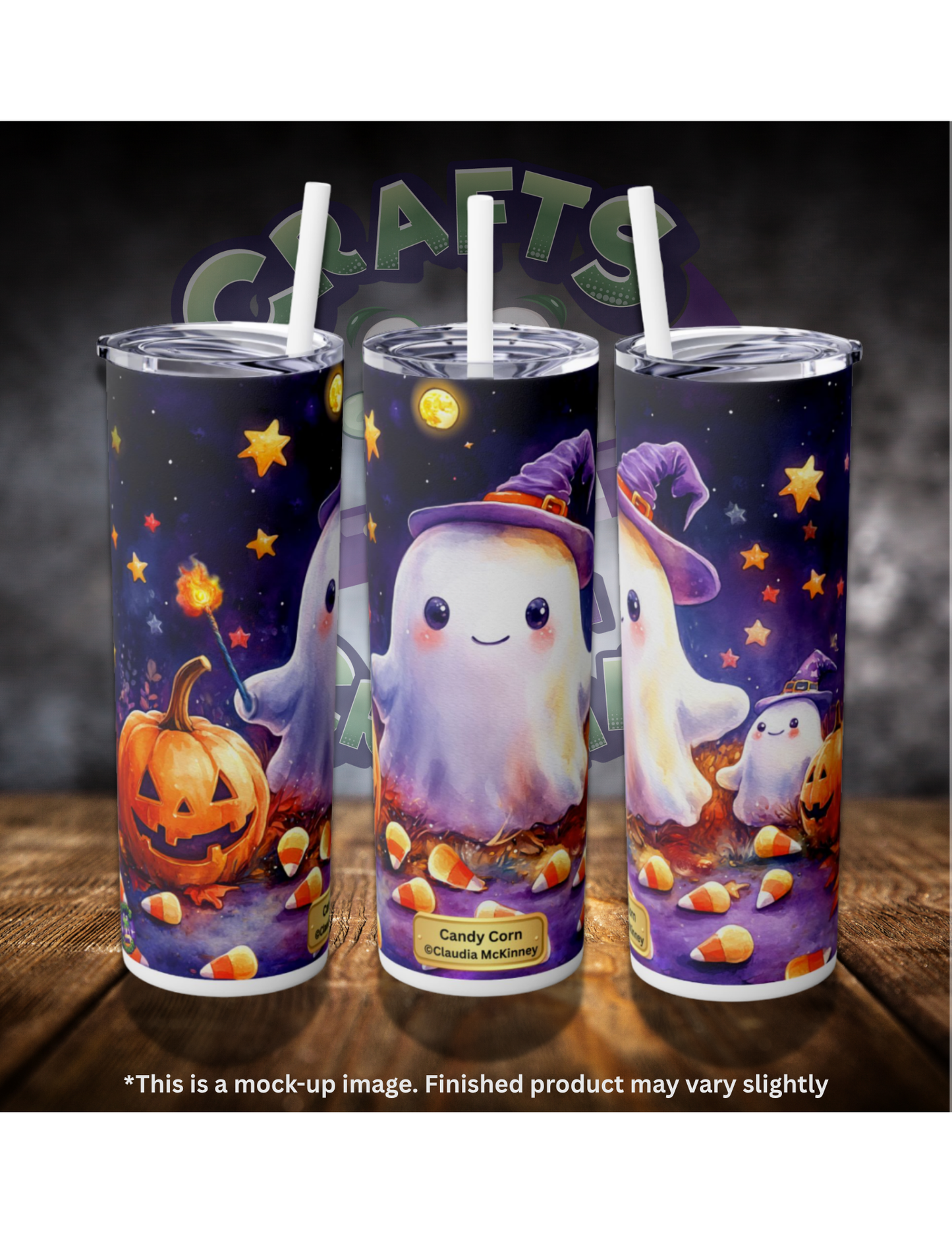 Candy Corn by ©Claudia McKinney 20oz Skinny Tumbler