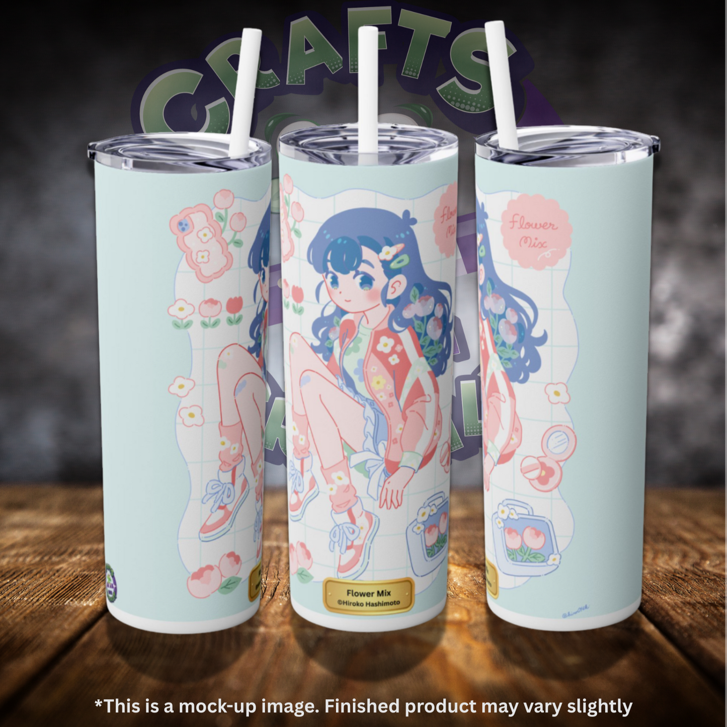 Flower Mix by ©Hiroko Hashimoto 20oz Skinny Tumbler