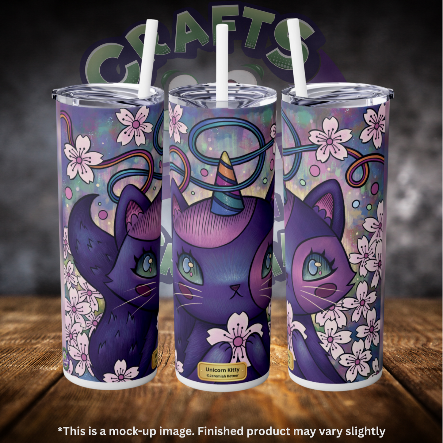 Unicorn Kitty by ©Jeremiah Ketner 20oz Skinny Tumbler