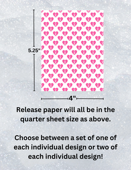 "Breast Cancer Patterns" Premium Diamond Painting Release Papers