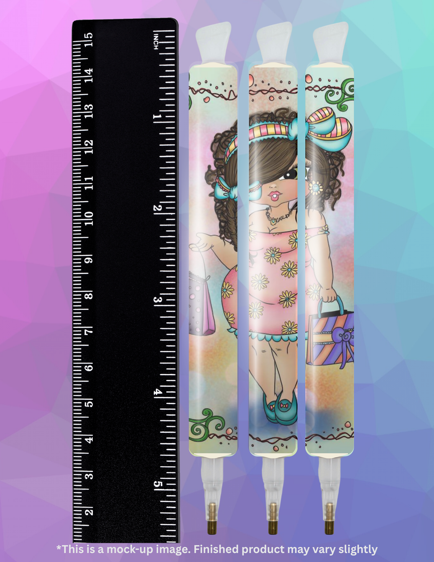 Shopping Girl Fluffy Bestie by ©Sherri Baldy Diamond Painting Pen