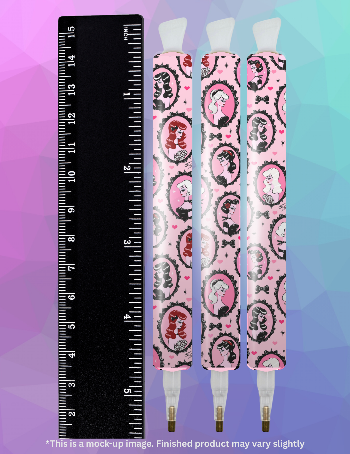 Cameo Dolls Pink by ©Miss Fluff Diamond Painting Pen