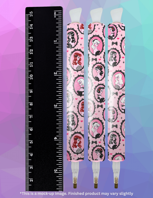 Cameo Dolls Pink by ©Miss Fluff Diamond Painting Pen