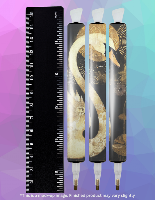 Swan and Lotus Flowers by ©Peggy Collins Diamond Painting Pen