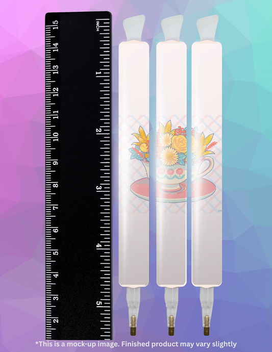 Flower Tea Cup by ©Hiroko Hashimoto Diamond Painting Pen