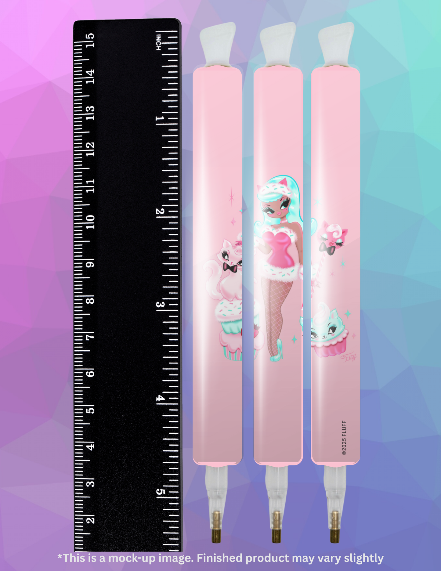 Cupcake Doll with Kitty by ©Miss Fluff Diamond Painting Pen