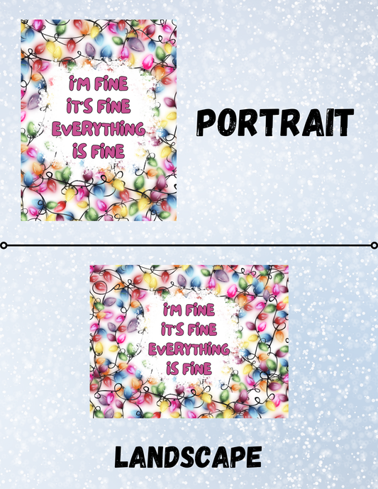 "Everything is Fine" Decorative Diamond Painting Release Papers