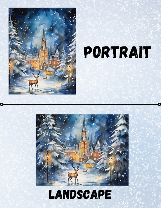 "Winter Castle" Decorative Diamond Painting Release Papers