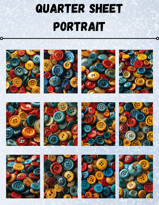 "Vintage Buttons" Decorative Diamond Painting Release Paper