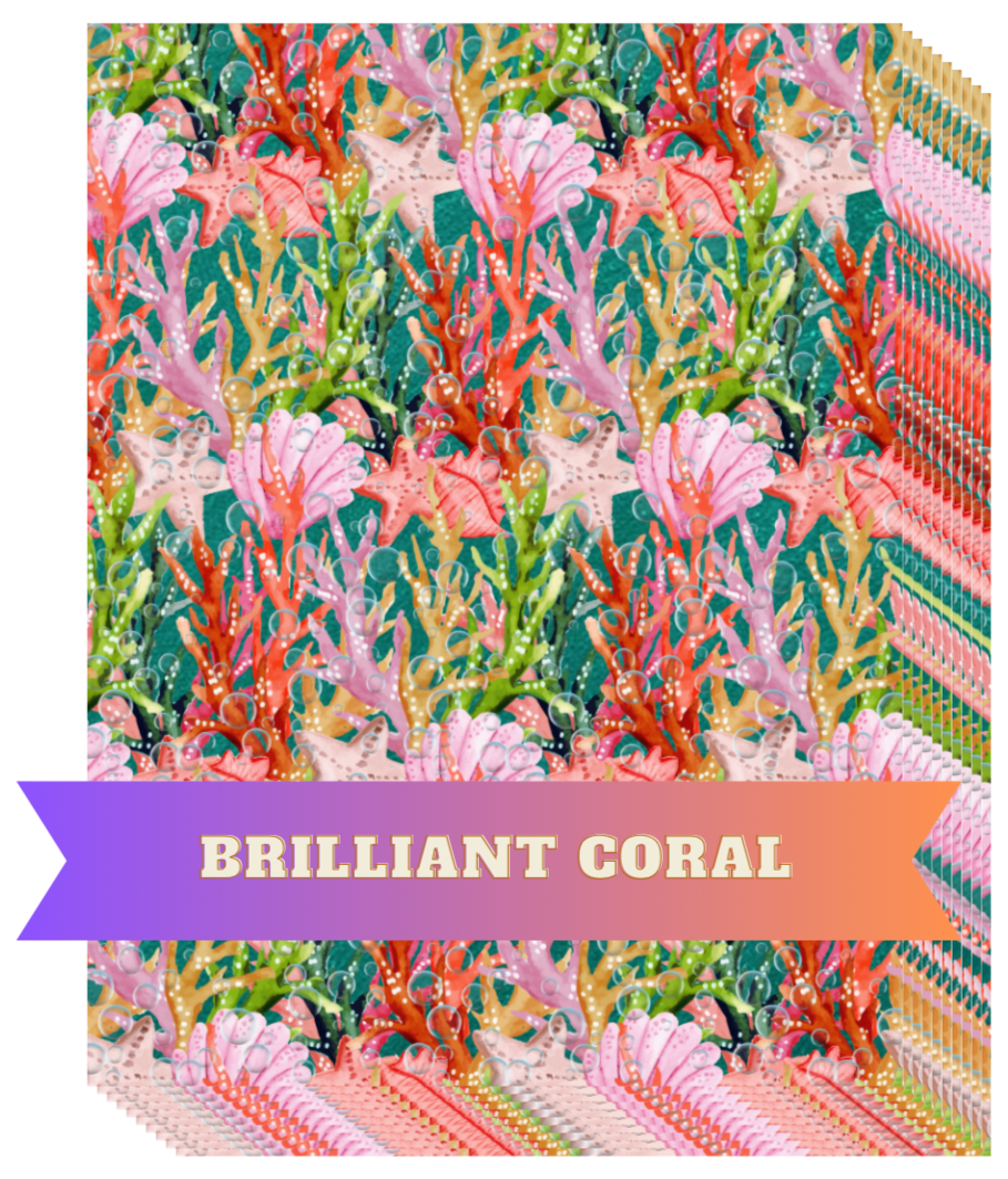 Brilliant Coral Decorative Diamond Painting Release Papers