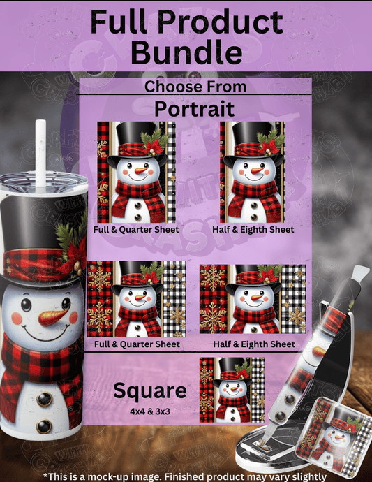 "Plaid Snowman" Premium Accessories for Diamond Painting
