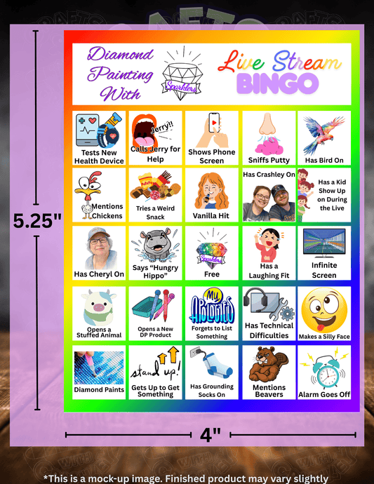 "DP With Sparklers Bingo Card Combo Pack" Premium Release Papers for Diamond Painting