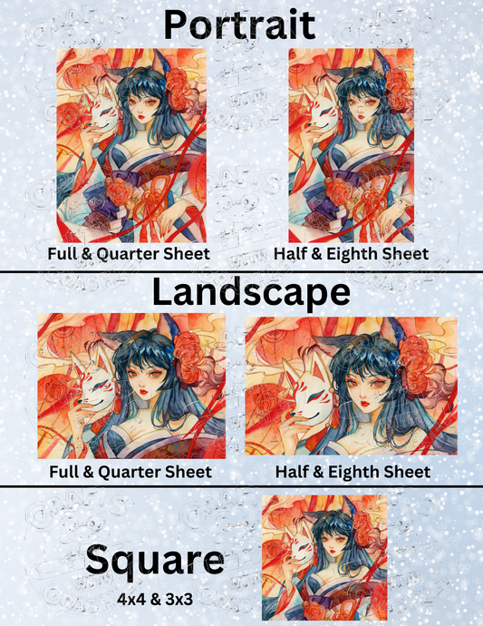 "Onihime" By ©Margaret Morales Decorative Diamond Painting Release Papers