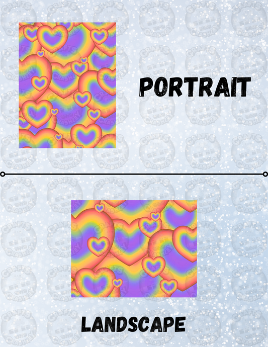 "Rainbow Hearts" by Emma Casey Decorative Diamond Painting Release Papers